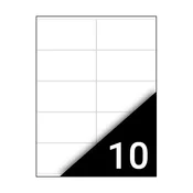 Oznake FORTUNA 105x57 mm univerzalne 1000 oznaka/kutija 100 listova/kutija 01.01303