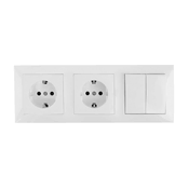 Aigostar - Komplet 2x uticnica sa prekidacem 2x16A/250V SCHUKO