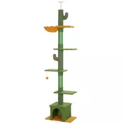 Homestar Mačje drevo nastavljiva višina do stropa 55x34x230-275 cm zelena