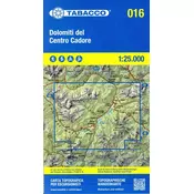 Tabacco Wandern Dolomiti Cadore 1:25000