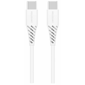 Swissten podatkovni kabel TPE USB-C / USB-C PD 5 A (100 W) 2,5 M bijeli