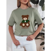 T-shirt damski BAREN ciemnozielony Dstreet