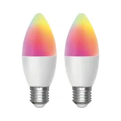 KOMPLET 2x LED RGBW prigušiva sijalica MESH Smart C37 E27/6,5W/230V 2700-6500K - Aigostar