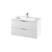 Cersanit S801-542 - Stenska kopalniška omarica z umivalnikom TIRSO 100x45 cm, bela