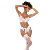 Mapale Ženski sexy set donjeg veša, Trodelni, Beli