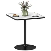 HOMCOM HOMCOM jedilna miza MDF, kovina70D x 70Š x 76V cm bela, (5000231356)