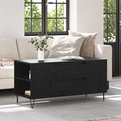 vidaXL Klubska miza Črna Orehovina 102 x 44,5 x 50 cm Konstruiran les
