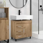 vidaXL Kopalniška enota Artisan hrast 60 x 35 x 60 cm Inženirski les