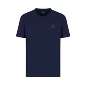 shumee Moška majica Emporio Armani, temno modra bombažna, s kratkimi rokavi, velikost XXL