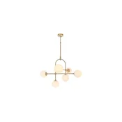 Endon 90842 - Lestenec na drogu 6xE14/7W/230V medenina/bela