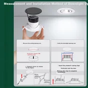 Nvc LED ugradna lampa, 9W, Crna