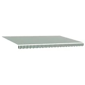 Vidaxl Nadomestno platno za tendo Zelena in Bela 5 x 3 m Poliester