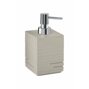 Milnik za tekoče milo QUADROTTO, tortora - Tortora - 24 - Polimerna smola - Stojalo - Kvadratna - Gedy - QUADROTTO - 82x160x82 mm - Milnik