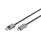 Digitus DisplayPort na HDMI kabel adapter, 4K 30Hz, DP/HDMI, M/M, 1.8m