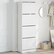 Ormaric za cipele s 4 preklopne ladice bijeli 60x34x187,5 cm