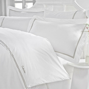 Lessentiel Maison set posteljine Mehves, 200x220 cm, bijelo-siva