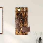 Vješalica za kapute na zidu Dimljeni hrast 40 x 10 x 90 cm