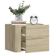 Vidaxl vidaXL Stenske nočne omarice, komplet 2 kosov, hrast sonoma, 45x30x35 cm