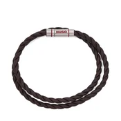 Zapestnica HUGO E-Doublebraid4 50552596 Rjava