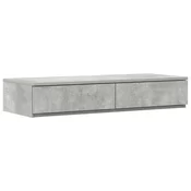 Ladice za krevet s ladicama Betonski sivi 100 x 36,5 x 16,5 cm