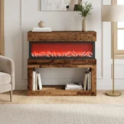 vidaXL Električni kamin Star les 102 x 30 x 94 cm Inženirski les