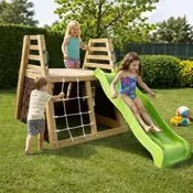 Kinder Home Dečiji drveni tobogan sa penjalicom za dvorište 285×152×123 cm ( SF9 )