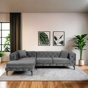 ATELIER DEL SOFA Ugaona garnitura Como Eco Left Anthracite Black