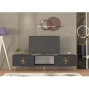 HANAH HOME TV polica Robber Anthracite Gold