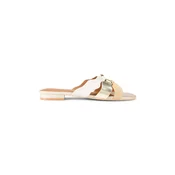 Kurt Geiger London natikači z ravnim podplatom ženski usnjeni Sun Wave Flat Sandal