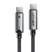 Pleten USB-C v USB-C polnilni in podatkovni kabel Acefast C19 za hitro polnjenje 60W - 1.2m - črn