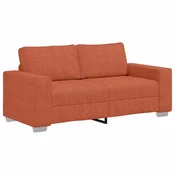 Vidaxl Dvosed rdeče oranžen 180x77x82 cm žametno blago