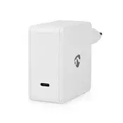 Nedis WCGPD100W100WT PD (Power Delivery) punjač/napajanje 100W, 5A, GaN, QC, 5V, 9V, 12V, 15V, 20V, USB-C