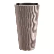 Prosperplast Visok cvetlični lonček Prosperplast SANDY SLIM mocca 39 cm, 45 l z vložkom