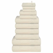 vidaXL Komplet brisač 12-delni krem 360 gsm 100% bombaž