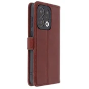 AVIZAR Preklopni Ovitek za Oppo Find X9 Učinek Vintage Usnja s Stojalom in Prostorom za Kartice, Rjava, (5000275501)