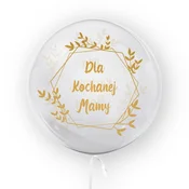 shumee Prozoren balon s potiskom Za mojo ljubljeno mamo, zlat 45 cm