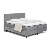 Siva boxspring postelja s prostorom za shranjevanje 180x200 cm Elva Bold Line – Bonami Selection