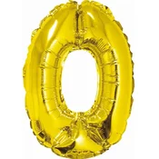 GoDan Folija balon Številka 0, zlat, 35 cm