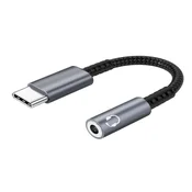 USB-C na minijack adapter 13cm srebrn