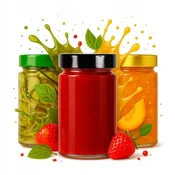 shumee 50x stekleni kozarec ARIA 245 ml za marmelado, konzervirano marmelado, med, kumare, marmelade