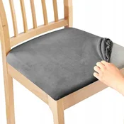 shumee PREVLEKA ZA SEDEŽ 50x50cm SIVA ELASTIČNA VELUR [26M]