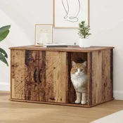 vidaXL Mačja hiša Star les 85 x 55 x 50 cm Konstruiran les