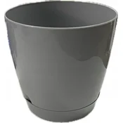 Plastični cvetlični lonček siv 18 cm x 18 x 16,5 cm 1 kos.