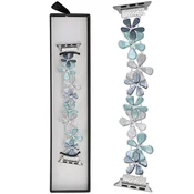 Nova raztegljiva zapestnica Gleam Plumeria v obalno modri barvi za Apple Watch 38/40/41 mm modro-zelena