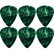 Fender 351 Shape Picks Medium Green Moto 6 Pack