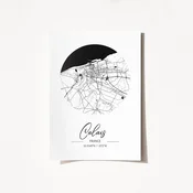 Wallity Poster France Calais-2079, 21x29,7 cm
