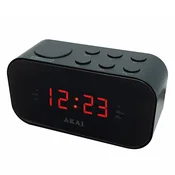 AKAI budilica s FM/AM radijom ACR-3088, digitalni zaslon, crna