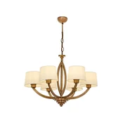 Lestenec na verigi LAHORE 6xE27/40W/230V bronast
