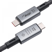 Akyga Akyga USB kabel  USB-C® vtič\, USB-C® vtič 1.00 m siva  AK-USB-45, (20578042)