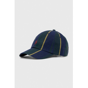 Pamučna kapa sa šiltom Polo Ralph Lauren boja: tamno plava, s uzorkom, 710942368